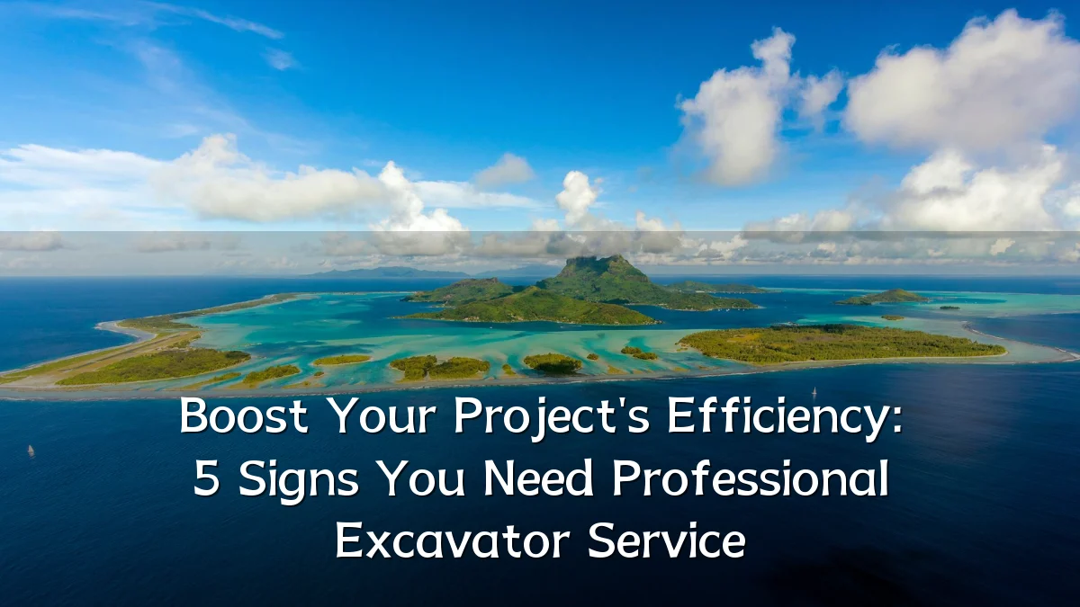 Boost Your Project's Efficiency: 5 Signs You Need Professional Excavator Service