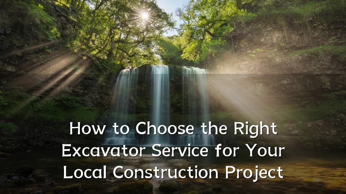 How to Choose the Right Excavator Service for Your Local Construction Project