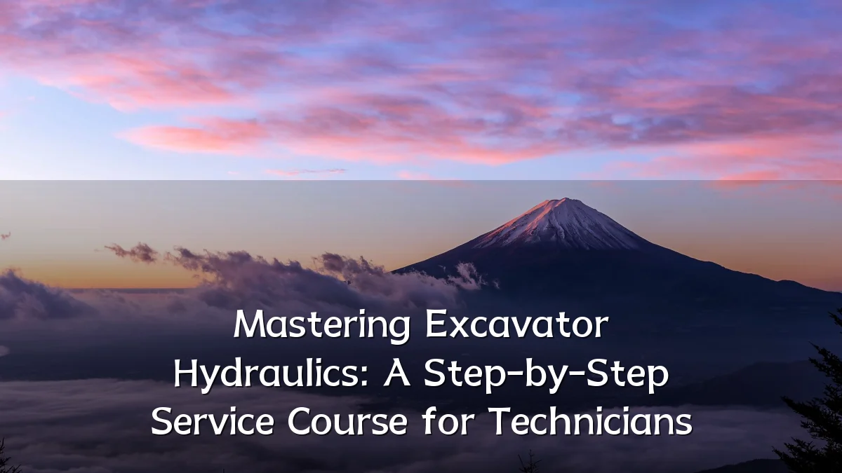 Mastering Excavator Hydraulics: A Step-by-Step Service Course for Technicians