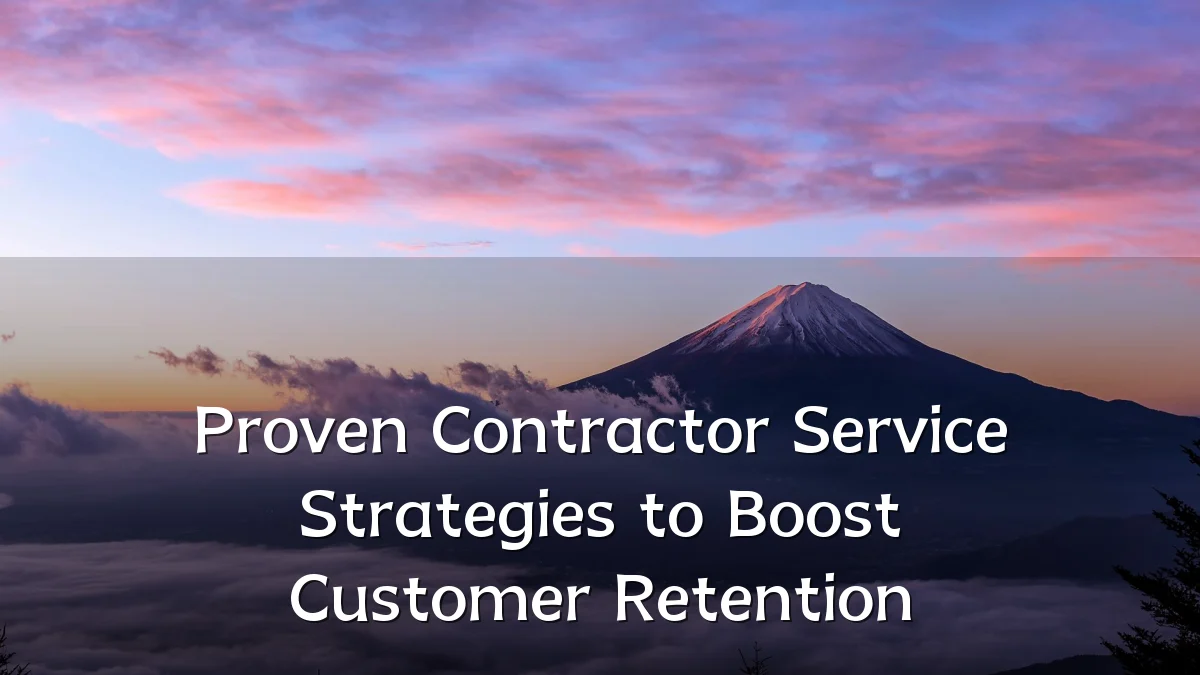 Proven Contractor Service Strategies to Boost Customer Retention