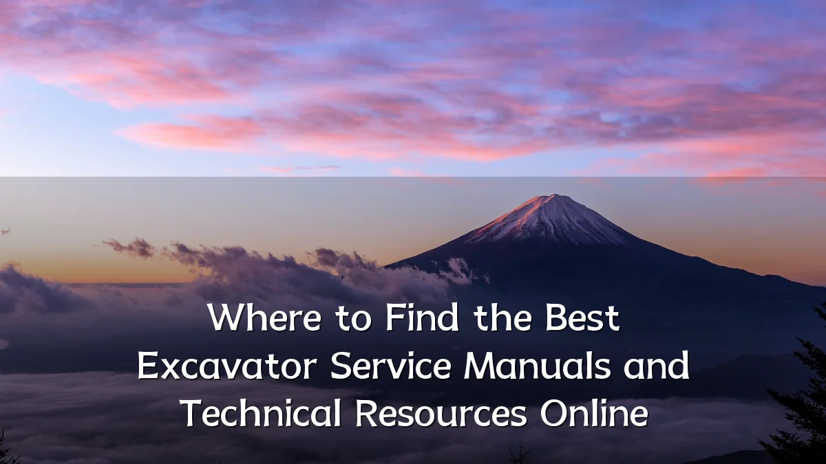 Where to Find the Best Excavator Service Manuals and Technical Resources Online