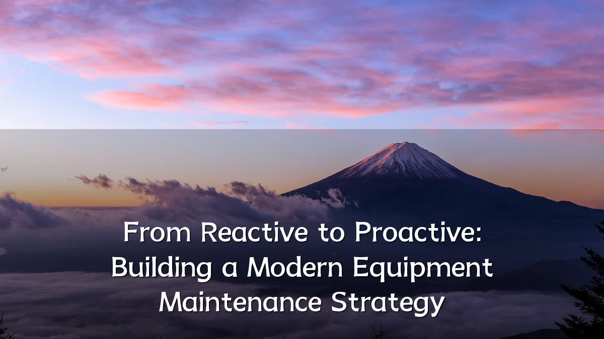 From Reactive to Proactive: Building a Modern Equipment Maintenance Strategy