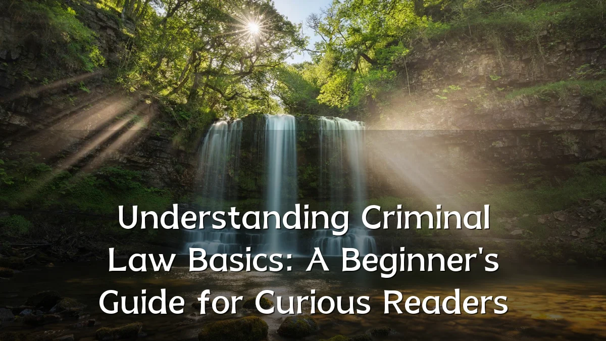 Understanding Criminal Law Basics: A Beginner's Guide for Curious Readers